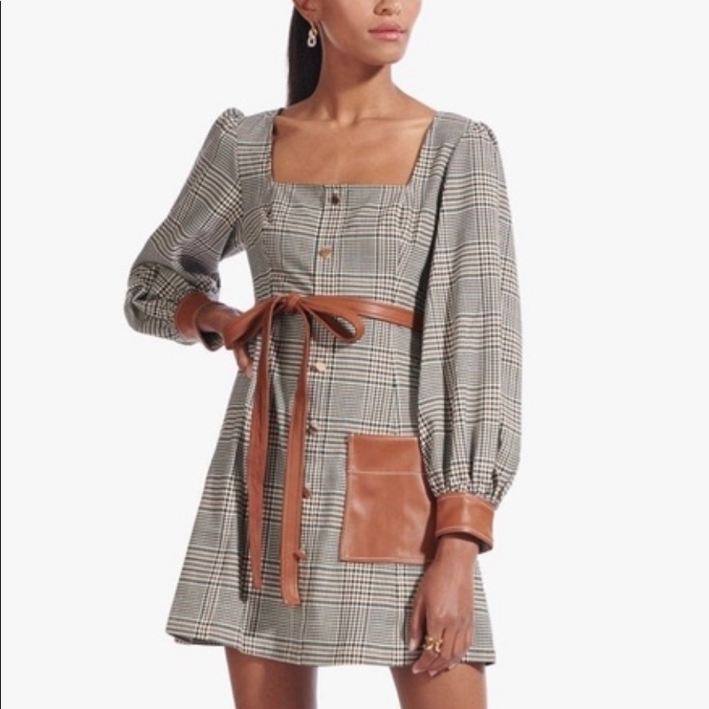 Staid Mini Glen Plaid dress